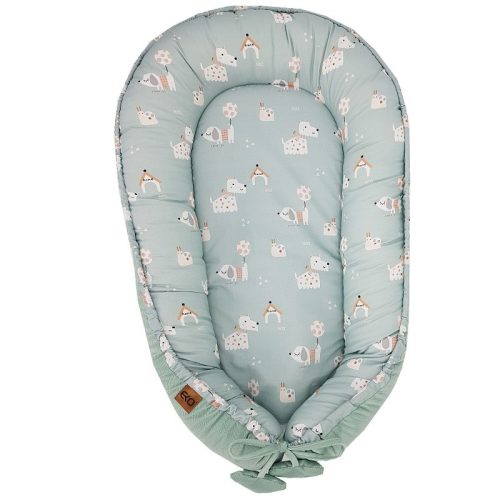 EKO Babafészek VELVET Dogs Mint 90x60 cm