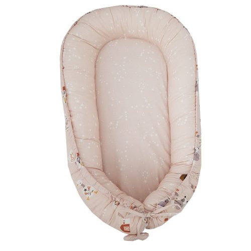 EKO Bölcső kétoldalas pamut My farm Stars Powder pink 90x60 cm a babának