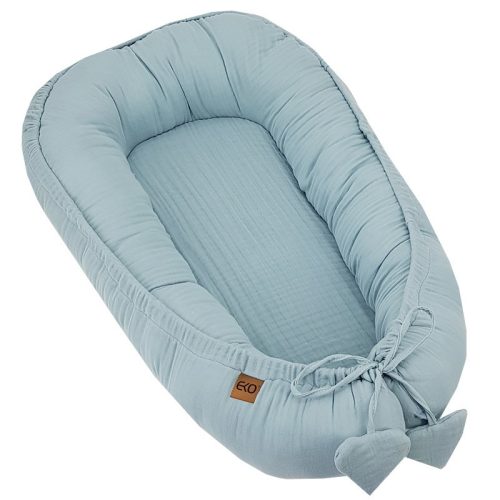 EKO Babafészek muszlinból Blue 90x60 cm