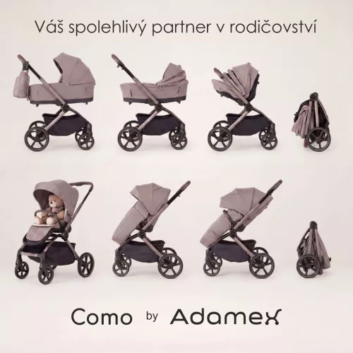 ADAMEX Kočík kombinovaný Como Chocolate Fango