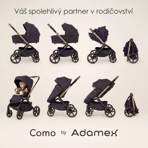 ADAMEX Kočík kombinovaný Como Satin Carbon