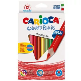 Carioca Jumbo háromszög színesceruza készlet, 12 db-os