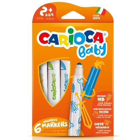 Carioca Színes bébi filctoll készlet, 6 db-os