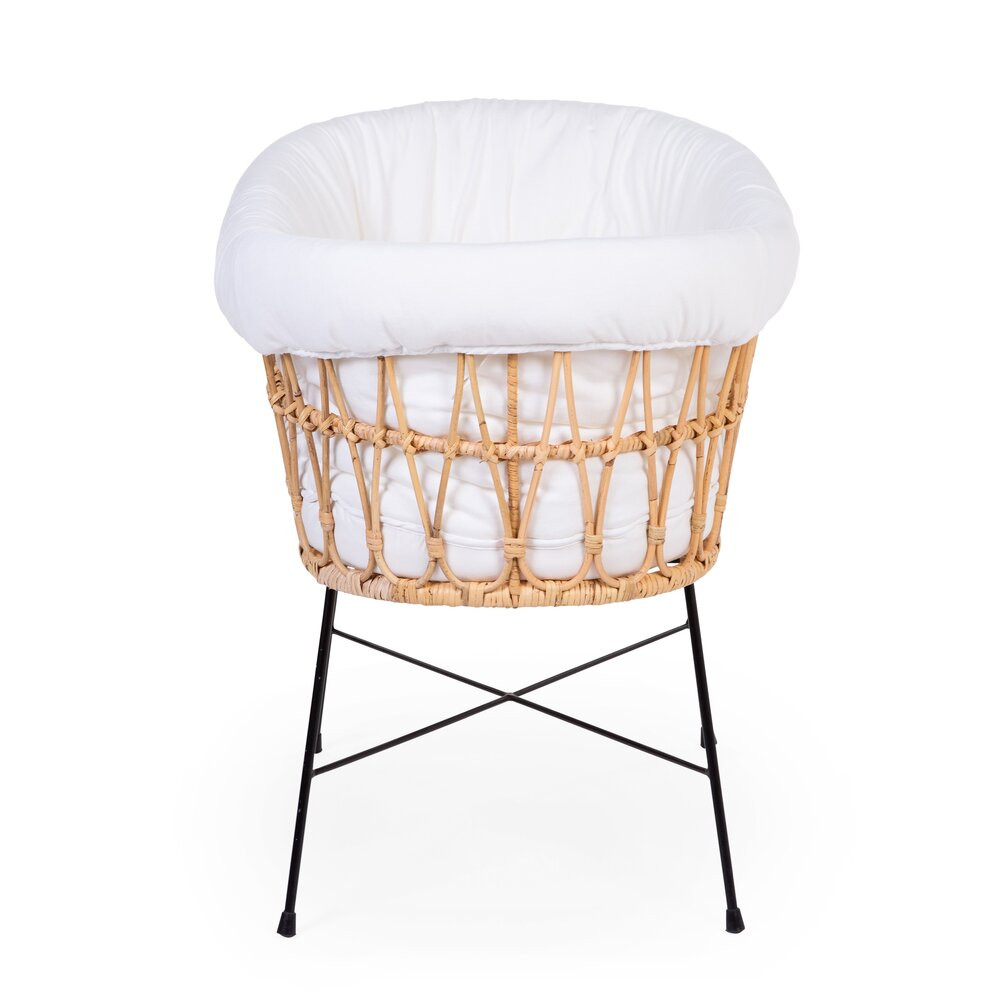 Childhome Rattan Babaöböl - 70x51x90cm Fém Lábak Matrac - Ekrü Huzat (CRRATMC)