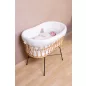   Childhome Rattan Babaöböl - 70x51x90cm + Fém Lábak + Matrac - Ekrü Huzat