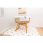   Childhome Rattan Babaöböl - 90x70x71 Cm + Matrac - 77x42x4 Cm - Huzat Törtfehér - Ringató lábbal