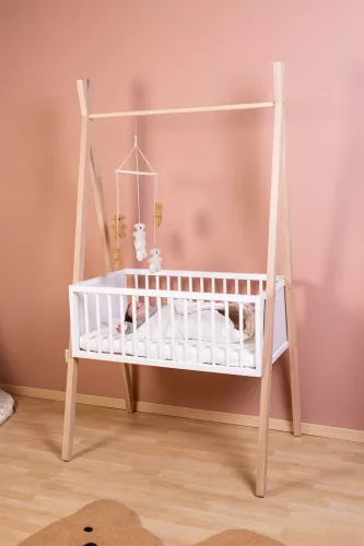 Childhome Tipi bölcső 50x90 Cm + ruhatartó állvány