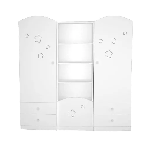 Timba Csillagos állószekrény bal elem fehér