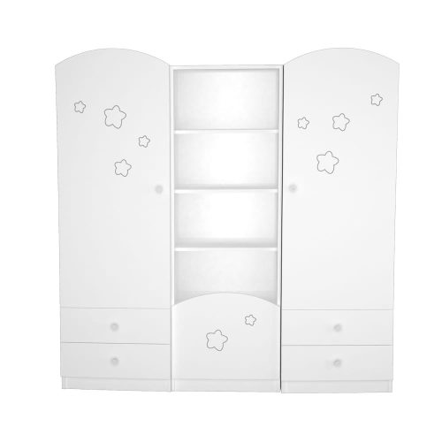 Timba Csillagos állószekrény jobb elem fehér