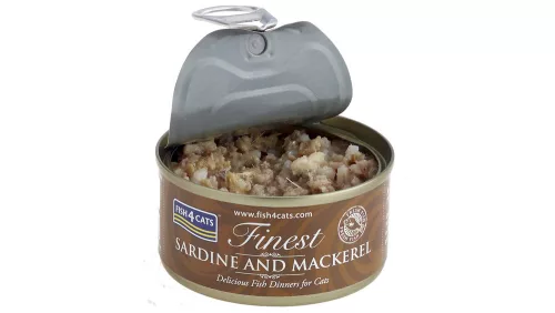 FISH4CATS Konzerva macskáknak Finest szardínia makrélával 70 g