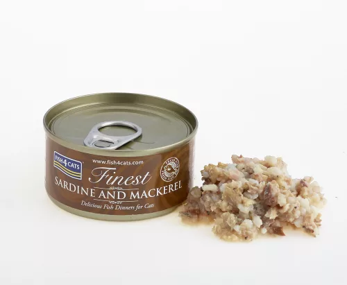 FISH4CATS Konzerva macskáknak Finest szardínia makrélával 70 g
