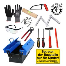   Djeco Szerszámkészlet acél szerszámosládában - 12 részes