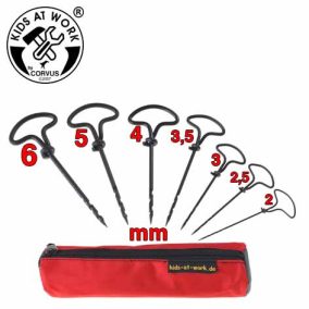   Djeco Fafúró készlet, 7 méret hengeres szerszámtartóban