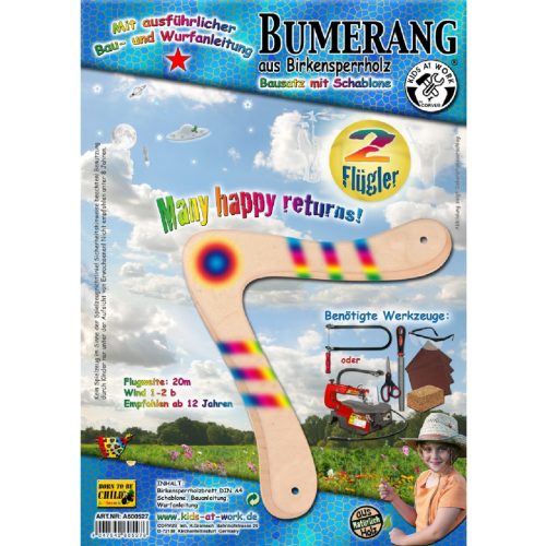 Djeco Bumeráng készítő, fa - 2 szárnyú