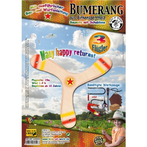 Djeco Bumeráng készítő, fa - 3 szárnyú