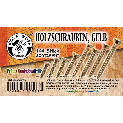 Djeco Facsavar készlet, különböző kadmiumozott facsavarokkal 