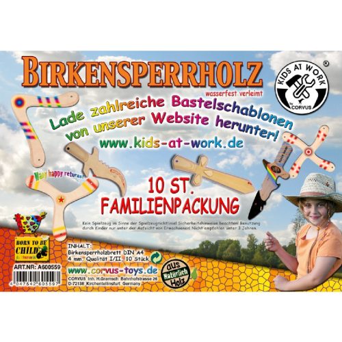 Djeco Nyír rétegelt lemez - 10 db A/4-es