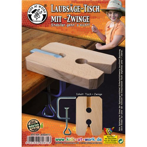 Djeco Villásvégű lombfűrész-pad rögzítővel