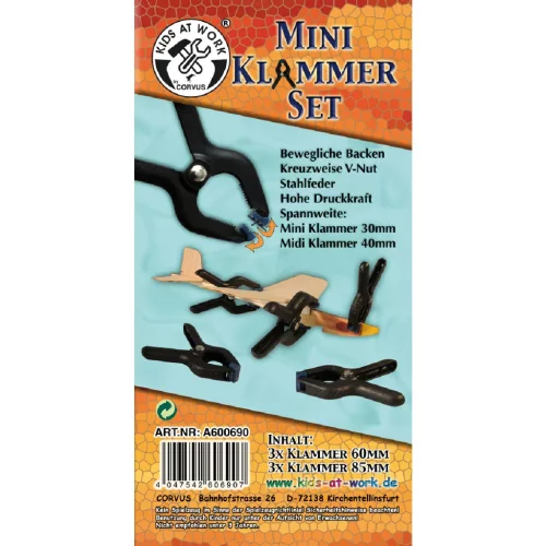 Djeco Mini szorító csipesz szett - 2 x 3 db