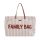 Childhome "Family Bag" Táska - Vászon csíkos terakotta/fehér