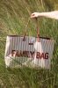 Childhome "Family Bag" Táska - Vászon csíkos terakotta/fehér