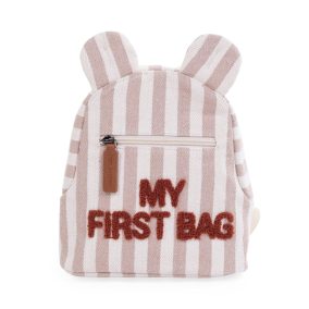   Childhome "My First Bag" Gyermek Hátizsák - terakotta csíkos