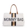 Childhome "Mommy Bag" Táska - Fehér Csíkos Arany/Fekete