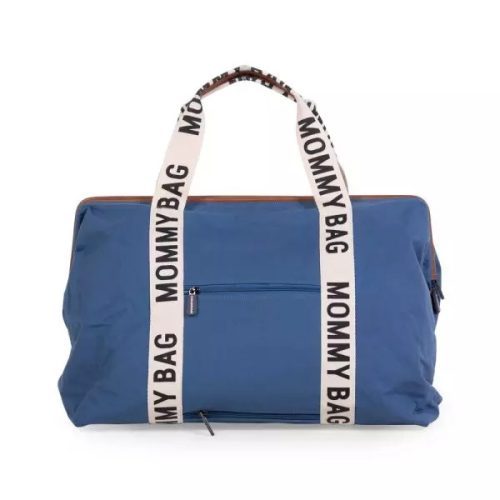 Childhome MOMMY BAG ® NURSERY BAG - SIGNATURE - VÁSZON - INDIGÓ-Kifutó termék!