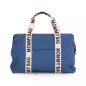   Childhome MOMMY BAG ® NURSERY BAG - SIGNATURE - VÁSZON - INDIGÓ-Kifutó termék!