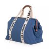 Childhome MOMMY BAG ® NURSERY BAG - SIGNATURE - VÁSZON - INDIGÓ-Kifutó termék!