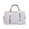 Childhome MOMMY BAG ® NURSERY BAG - SIGNATURE - VÁSZON - EKRÜ