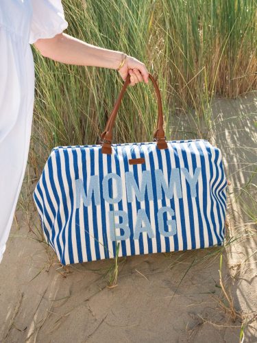 Childhome "Mommy Bag" Táska - kék/fehér csíkos