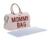 Childhome "Mommy Bag" Táska - terakotta/fehér csíkos