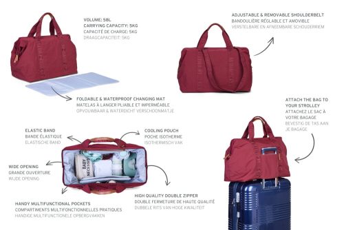 Childhome "Mommy Bag" Táska - Burgundy