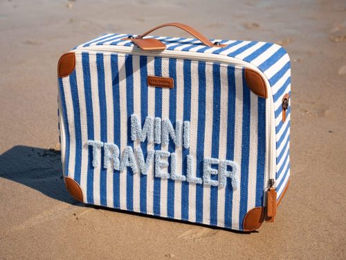 Childhome "Mini Traveller" Utazótáska - Vászon - kék/fehér csíkos