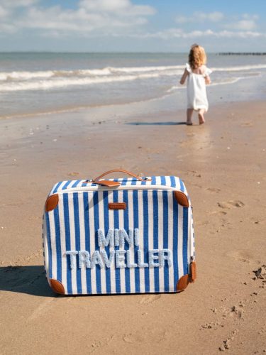 Childhome "Mini Traveller" Utazótáska - Vászon - kék/fehér csíkos