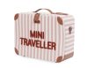 Childhome "Mini Traveller" Utazótáska - Vászon - terakotta/fehér csíkos
