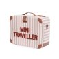 Childhome "Mini Traveller" Utazótáska - Vászon - terakotta/fehér csíkos