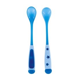 dBb Gyerek kanál hosszú nyéllel, átlatszó, kék, 2 db