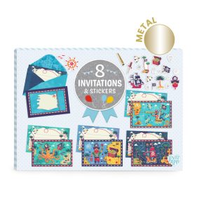 Djeco Meghívó készlet - Kalóz parti - All aboard!