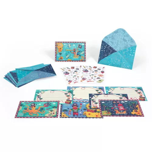 Djeco Meghívó készlet - Kalóz parti - All aboard!