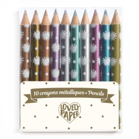   Mini színes ceruza - 10 metál színű készlet - 10 Chichi mini metalic pencils