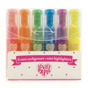   Djeco Szövegkiemelő toll mini készlet - 6 neon színben - 6 neon gel fluo highlighters