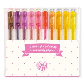   Djeco Zselés mini toll készlet - 10 cukorka színben - 10 mini candy gel pens
