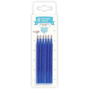   Djeco Tollbetét - Kék, 6 db-os - Set of 6 blue refills - medium point