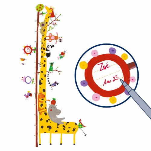 Djeco Magasságmérő falmatrica - Amazonas állatai - Friends of the Amazon