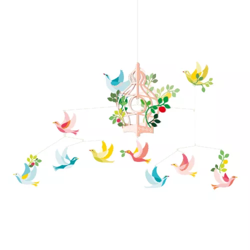 Djeco Szélmobil függődísz - Madárkalitka - Birdcage