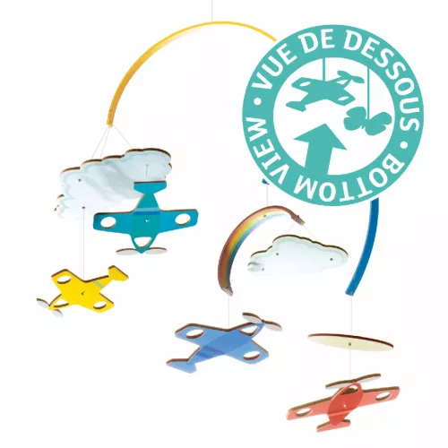 Djeco Szélmobil függődísz - Repülők - Planes