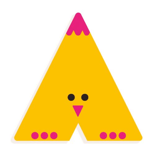 Djeco Állatdekor betű - A - Graphic animal letter