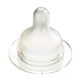   Difrax széles állítható szilikon cumi 1-2-3 Variflow Natural, 2 drb